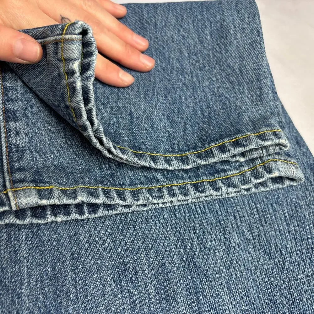 $185 Sid Mashburn Light Wash Denim 38x32 Slim Straight Jeans